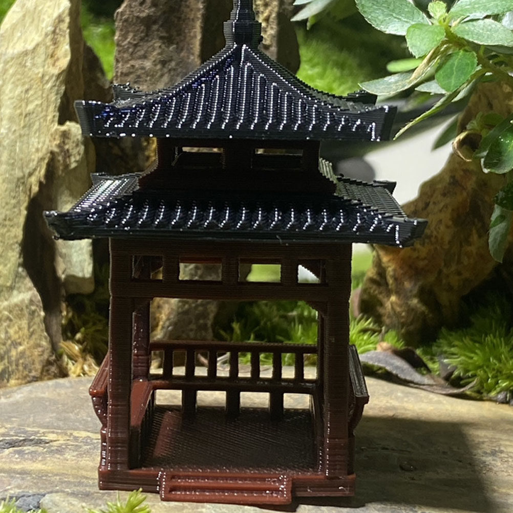 Japanese Garden Bonsai - Mini Pavilion Aquatic Garden Ornament for