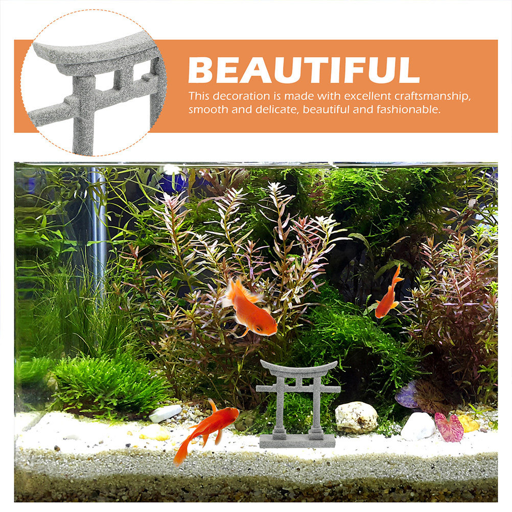 2Pcs Torii Gate Fish Tank Deco - Bonsai Garden Table review and price