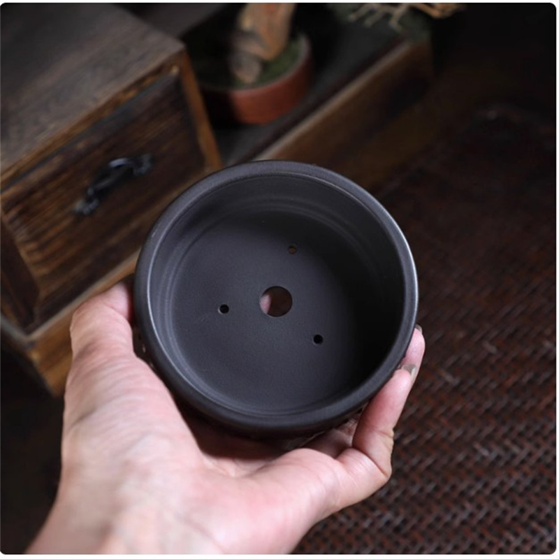 Ceramic Round Bonsai Pot, Drum - Bonsai Garden Table review and price