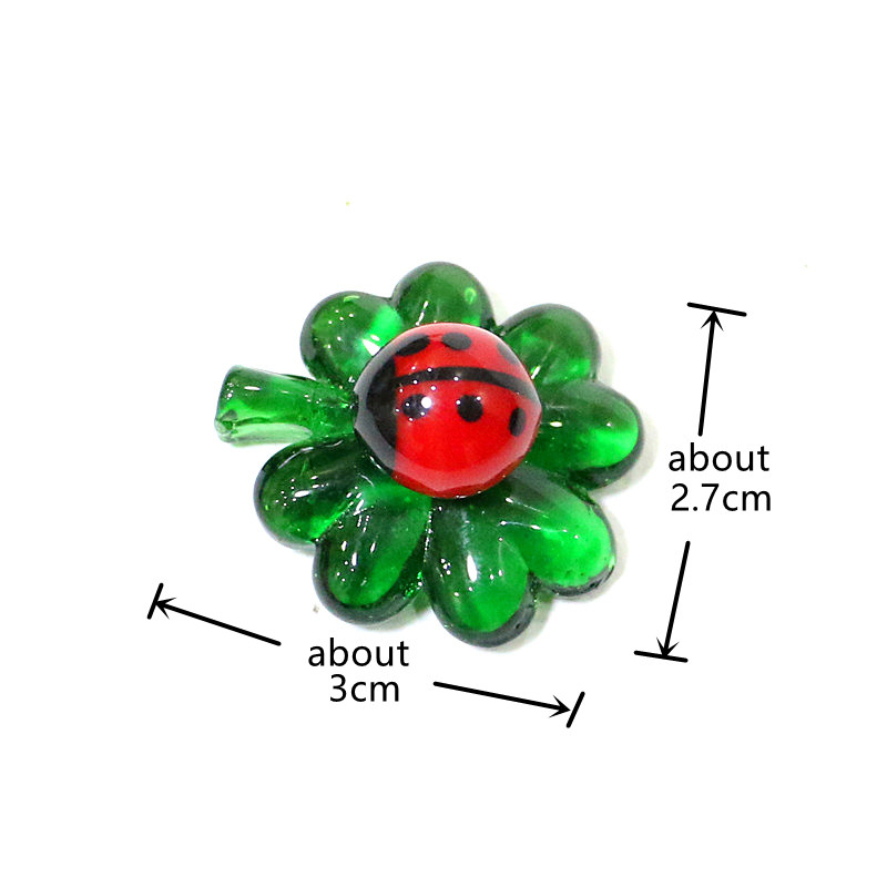 5pcs Green Mini Glass Four-Lea - Bonsai Garden Table review and price