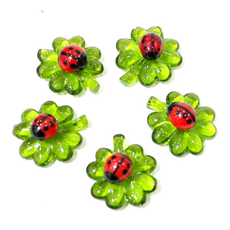 5pcs Green Mini Glass Four-Lea - Bonsai Garden Table review and price