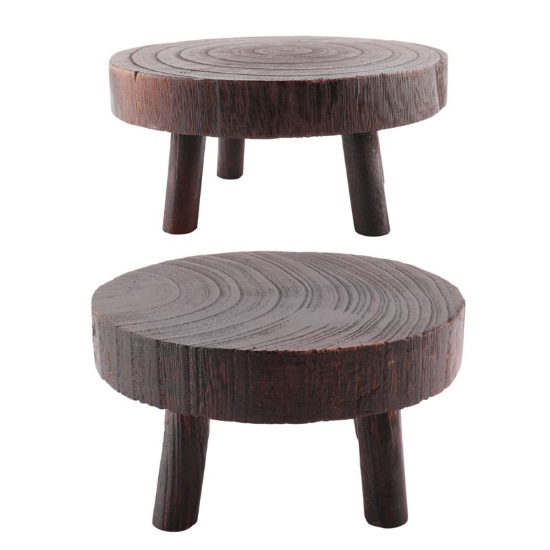 ABHU 2Pcs Mini Wooden Stool Fl - Bonsai Garden Display review and price