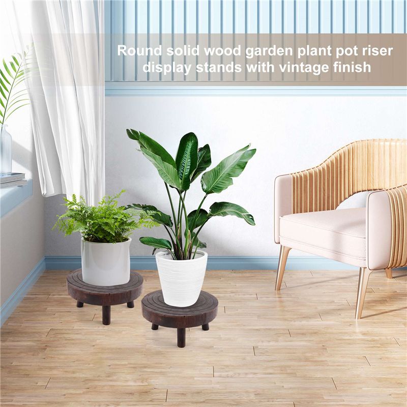 ABHU 2Pcs Mini Wooden Stool Fl - Bonsai Garden Display review and price