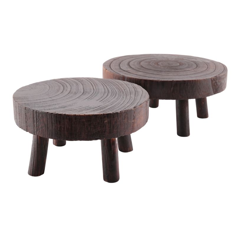 ABHU 2Pcs Mini Wooden Stool Fl - Bonsai Garden Display review and price