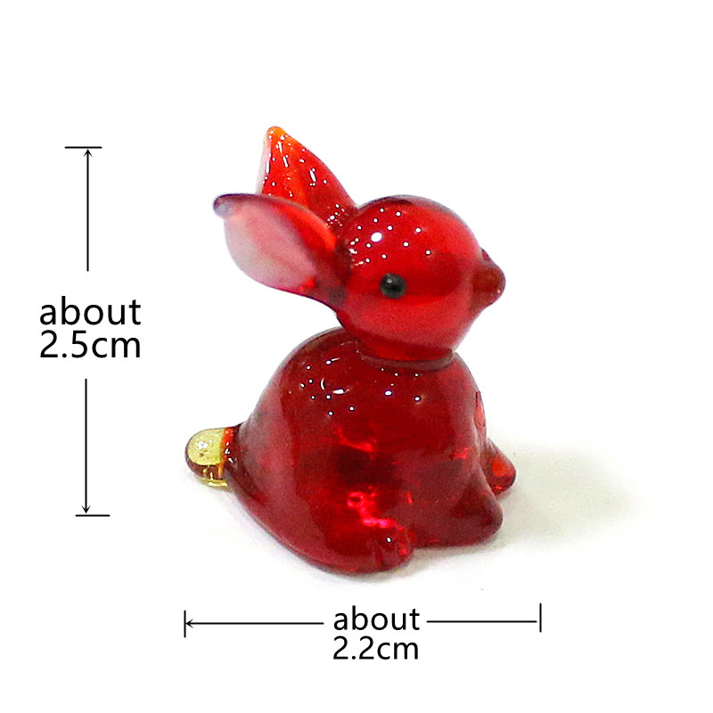 2pcs Mini Glass Bunny Figurine - Bonsai Garden Table review and price