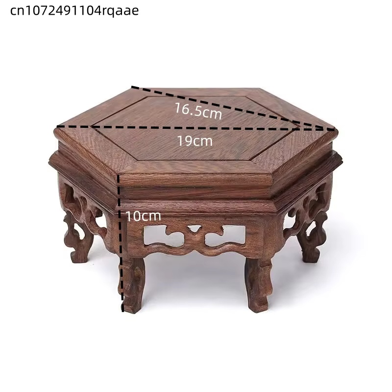 Wooden Hexagonal Plant Stand F - Bonsai Garden Display review and price