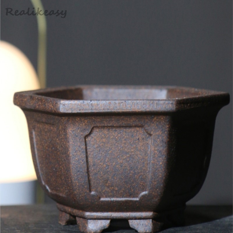 Purple Sand Flower Pot Hexagon - Japanese Garden Bonsai review and price